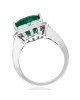 4.76ct GIA Certified Heart Cut Emerald w/ 0.49ctw Diamond Ring in 18K White Gold